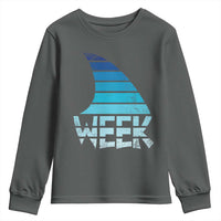Funny Shark Fin Week Retro Ocean Wildlife Vintage Youth Sweatshirt