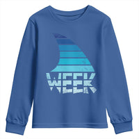 Funny Shark Fin Week Retro Ocean Wildlife Vintage Youth Sweatshirt