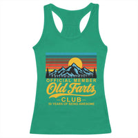 50th Birthday Official Member Old Fart Club Racerback Tank Top 50 Years of Being Awesome Funny Fart Joke Retro