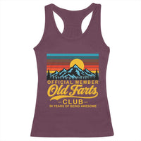 50th Birthday Official Member Old Fart Club Racerback Tank Top 50 Years of Being Awesome Funny Fart Joke Retro