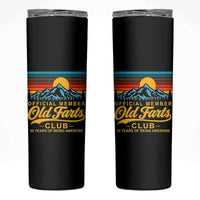 50th Birthday Official Member Old Fart Club Skinny Tumbler 50 Years of Being Awesome Funny Fart Joke Retro
