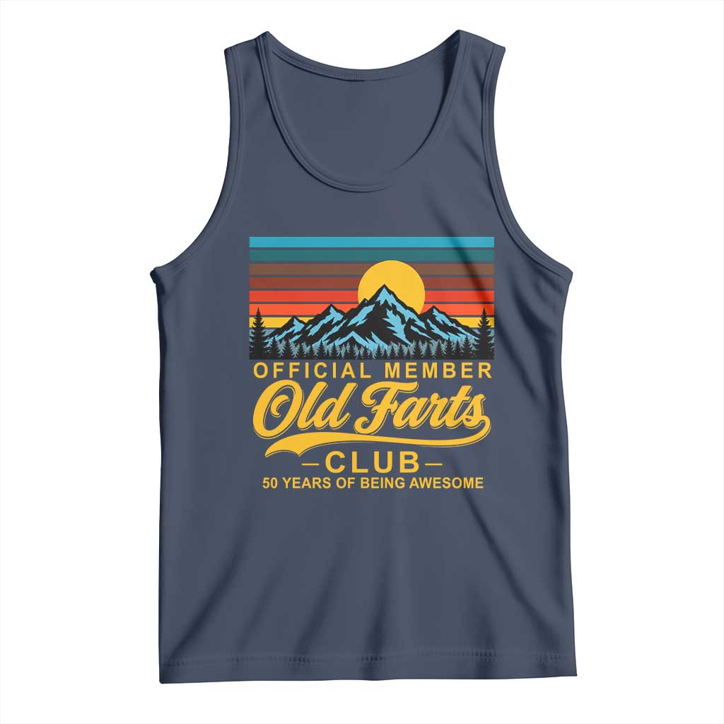 50th Birthday Official Member Old Fart Club Tank Top 50 Years of Being Awesome Funny Fart Joke Retro