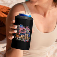 She Is From Texas I Can Tell 4 in 1 Can Cooler Tumbler Texas Girl Pride