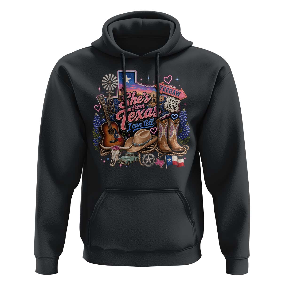 She Is From Texas I Can Tell Hoodie Texas Girl Pride