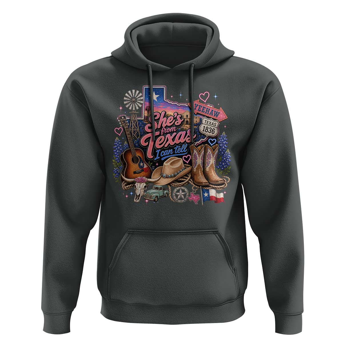 She Is From Texas I Can Tell Hoodie Texas Girl Pride