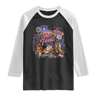 She Is From Texas I Can Tell Raglan Shirt Texas Girl Pride