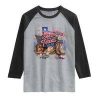 She Is From Texas I Can Tell Raglan Shirt Texas Girl Pride