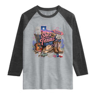 She Is From Texas I Can Tell Raglan Shirt Texas Girl Pride