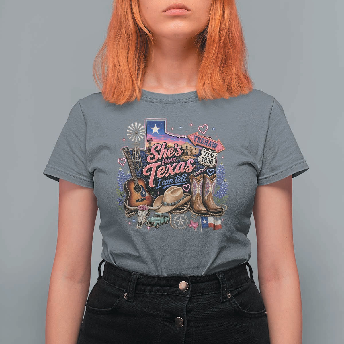 She Is From Texas I Can Tell T Shirt For Women Texas Girl Pride