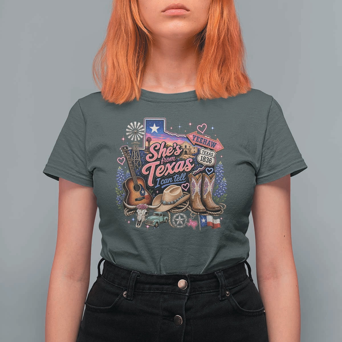 She Is From Texas I Can Tell T Shirt For Women Texas Girl Pride