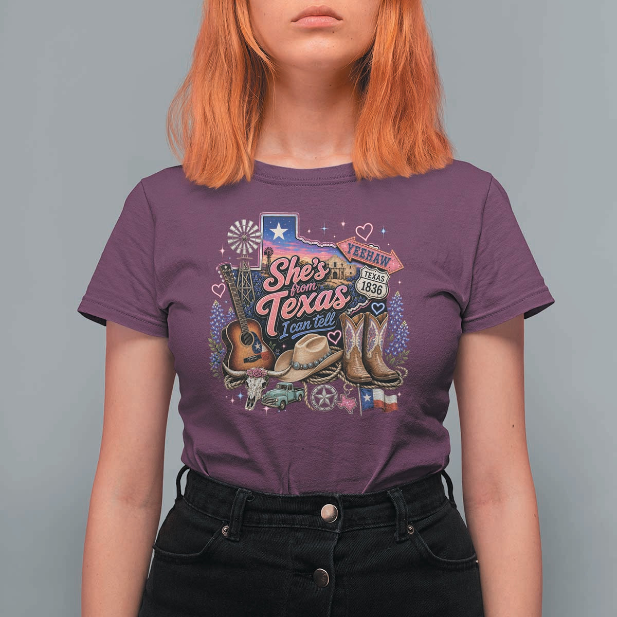 She Is From Texas I Can Tell T Shirt For Women Texas Girl Pride