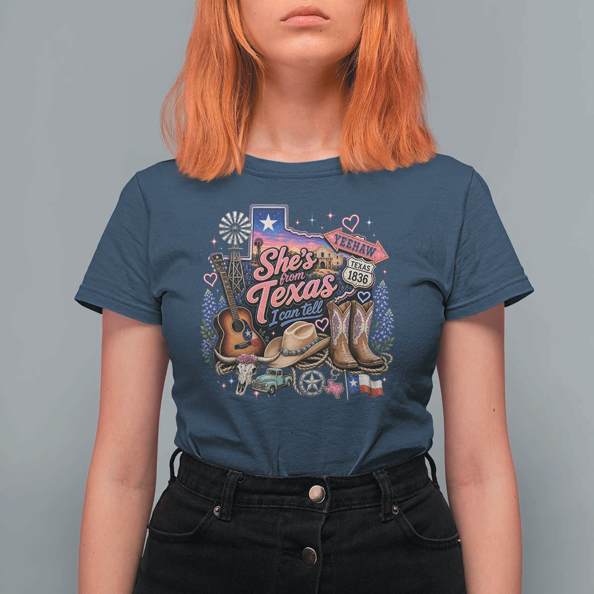 She Is From Texas I Can Tell T Shirt For Women Texas Girl Pride