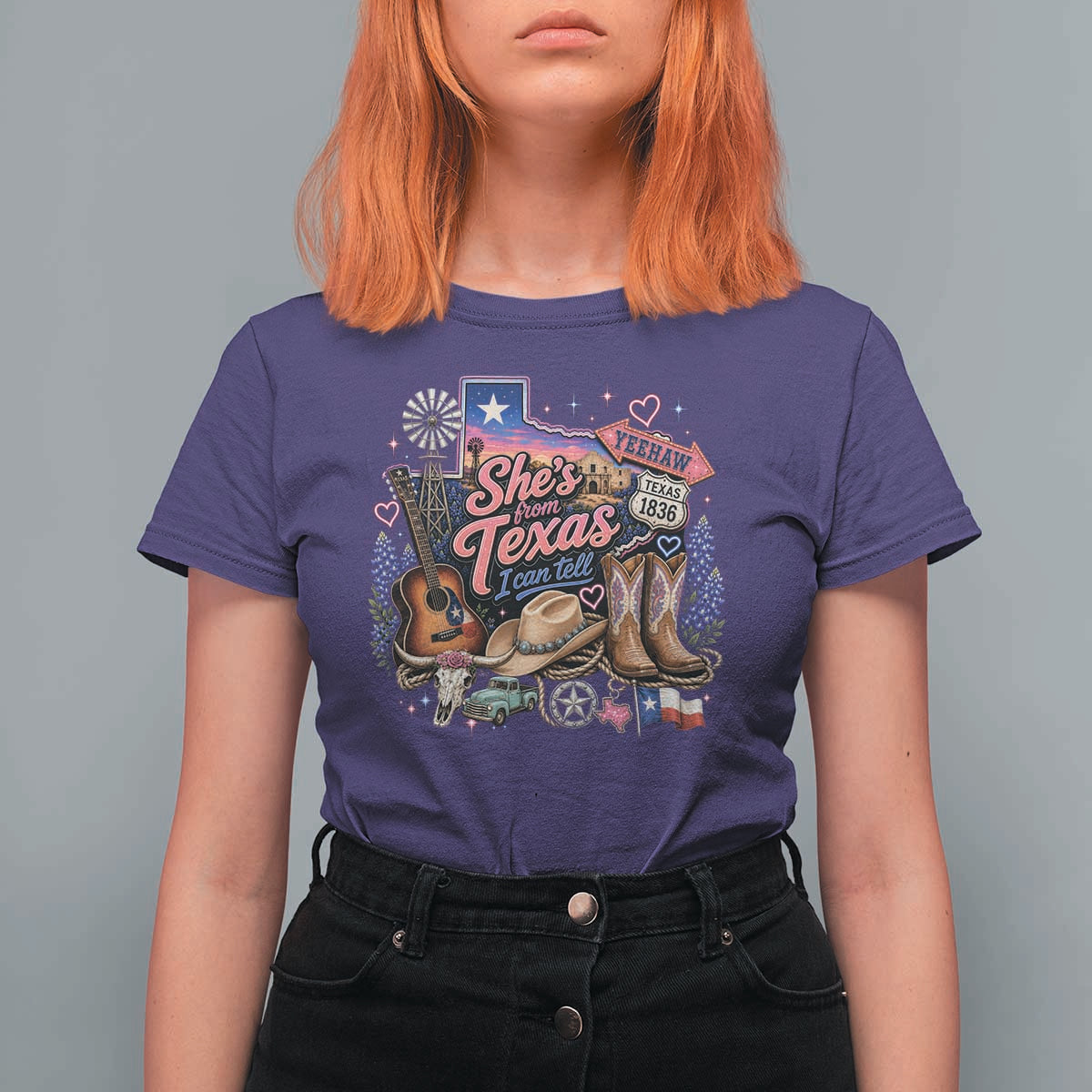 She Is From Texas I Can Tell T Shirt For Women Texas Girl Pride