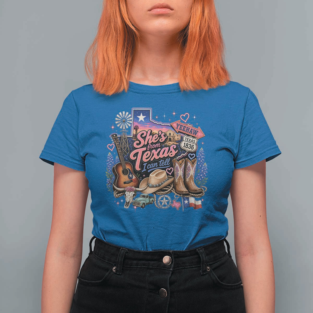 She Is From Texas I Can Tell T Shirt For Women Texas Girl Pride