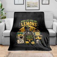When Life Gives You Lemons Throw Them At People Throw Blanket Skeleton Lemon Jokes