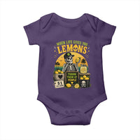 When Life Gives You Lemons Throw Them At People Baby Onesie Skeleton Lemon Jokes