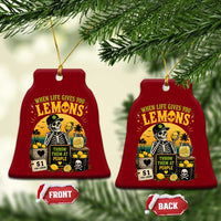 When Life Gives You Lemons Throw Them At People Ceramic Ornament Skeleton Lemon Jokes