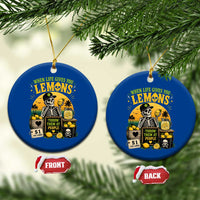 When Life Gives You Lemons Throw Them At People Ceramic Ornament Skeleton Lemon Jokes