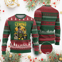When Life Gives You Lemons Throw Them At People Ugly Christmas Sweater Skeleton Lemon Jokes