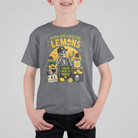 When Life Gives You Lemons Throw Them At People T Shirt For Kid Skeleton Lemon Jokes