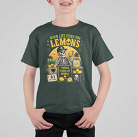 When Life Gives You Lemons Throw Them At People T Shirt For Kid Skeleton Lemon Jokes