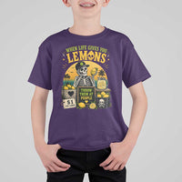 When Life Gives You Lemons Throw Them At People T Shirt For Kid Skeleton Lemon Jokes