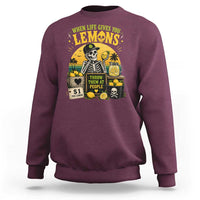 When Life Gives You Lemons Throw Them At People Sweatshirt Skeleton Lemon Jokes