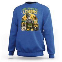 When Life Gives You Lemons Throw Them At People Sweatshirt Skeleton Lemon Jokes