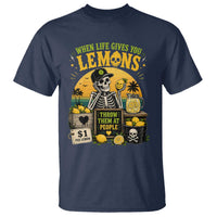 When Life Gives You Lemons Throw Them At People T Shirt Skeleton Lemon Jokes