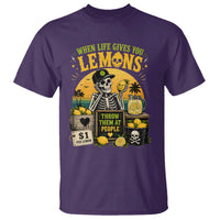 When Life Gives You Lemons Throw Them At People T Shirt Skeleton Lemon Jokes