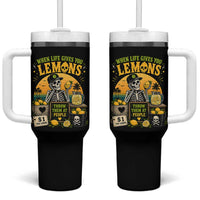 When Life Gives You Lemons Throw Them At People Tumbler With Handle Skeleton Lemon Jokes