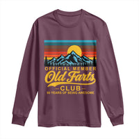 90th Birthday Official Member Old Fart Club Long Sleeve Shirt 90 Years of Being Awesome Funny Fart Joke Retro
