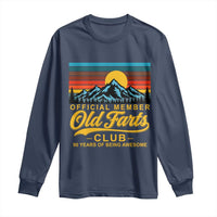 90th Birthday Official Member Old Fart Club Long Sleeve Shirt 90 Years of Being Awesome Funny Fart Joke Retro