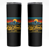 90th Birthday Official Member Old Fart Club Skinny Tumbler 90 Years of Being Awesome Funny Fart Joke Retro