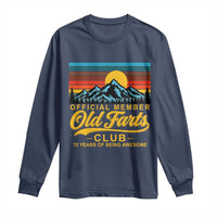 70th Birthday Official Member Old Fart Club Long Sleeve Shirt 70 Years of Being Awesome Funny Fart Joke Retro