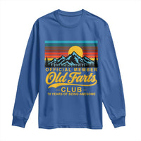 70th Birthday Official Member Old Fart Club Long Sleeve Shirt 70 Years of Being Awesome Funny Fart Joke Retro