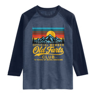70th Birthday Official Member Old Fart Club Raglan Shirt 70 Years of Being Awesome Funny Fart Joke Retro