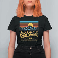 70th Birthday Official Member Old Fart Club T Shirt For Women 70 Years of Being Awesome Funny Fart Joke Retro