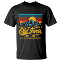 45th Birthday Official Member Old Fart Club T Shirt 45 Years of Being Awesome Funny Fart Joke Retro