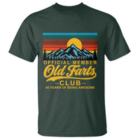 45th Birthday Official Member Old Fart Club T Shirt 45 Years of Being Awesome Funny Fart Joke Retro