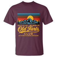 45th Birthday Official Member Old Fart Club T Shirt 45 Years of Being Awesome Funny Fart Joke Retro