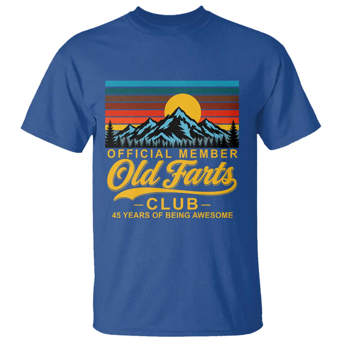 45th Birthday Official Member Old Fart Club T Shirt 45 Years of Being Awesome Funny Fart Joke Retro