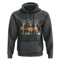 Funny Halloween Hoodie Ballerina Pumpkin Skeleton Pumpkin Flower