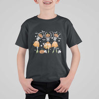 Funny Halloween T Shirt For Kid Ballerina Pumpkin Skeleton Pumpkin Flower - Wonder Print Shop