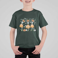 Funny Halloween T Shirt For Kid Ballerina Pumpkin Skeleton Pumpkin Flower - Wonder Print Shop