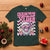 Funny Pink Santa Christmas T Shirt Christmas Vibes Checkboard - Wonder Print Shop