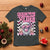 Funny Pink Santa Christmas T Shirt Christmas Vibes Checkboard - Wonder Print Shop