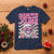 Funny Pink Santa Christmas T Shirt Christmas Vibes Checkboard - Wonder Print Shop