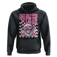 Funny Pink Santa Christmas Hoodie Christmas Vibes Checkboard