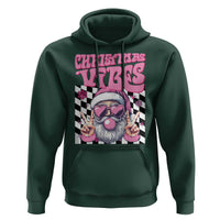 Funny Pink Santa Christmas Hoodie Christmas Vibes Checkboard